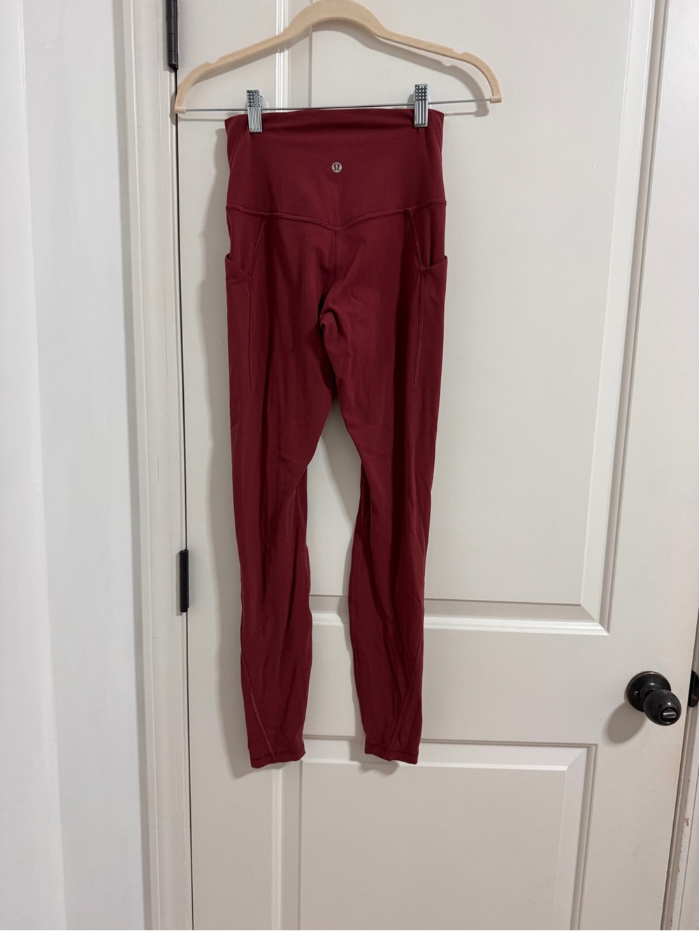lululemon athletica Maroon High-Rise Leggings with Pockets